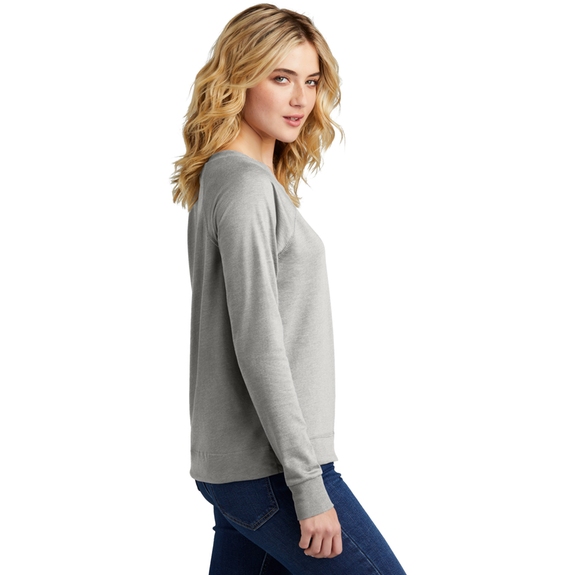 Side - District&#153; French Terry&#174; Long Sleeve Crewneck - Women's