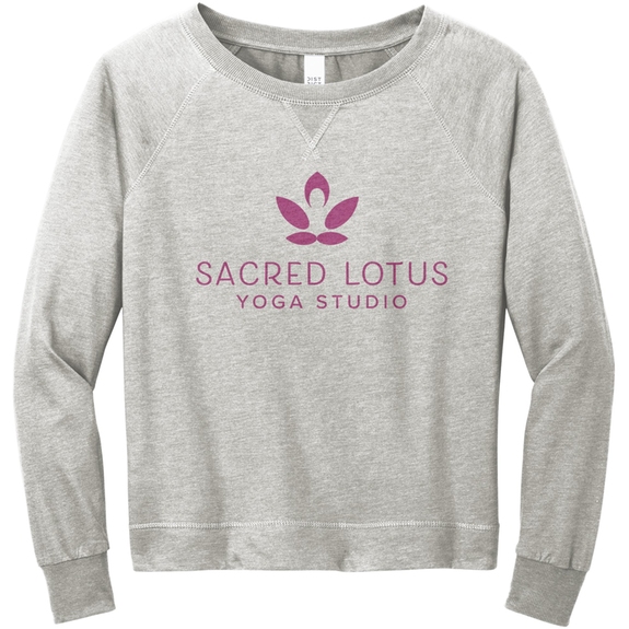Light Heather Gray - District&#153; French Terry&#174; Crewneck - Women's