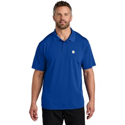Front Carhartt Force&#174; Snag Resistant Logo Pocket Polo - Men's