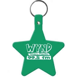 Green Star Soft Personalized Key Tag