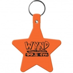 Orange Star Soft Personalized Key Tag