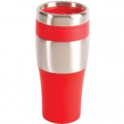 Red Two Tone Custom Travel Mug Tumbler - 16 oz.