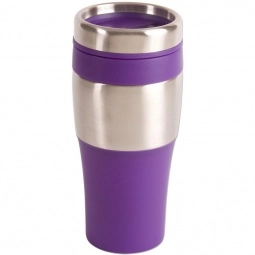 Purple Two Tone Custom Travel Mug Tumbler - 16 oz.