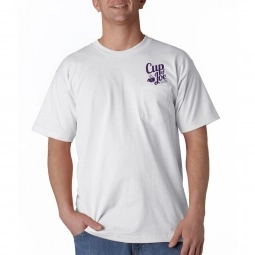 White Bayside Union Made Pocket Custom T-Shirt - White