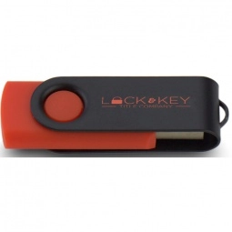 Red/Black Printed Swing Custom USB Flash Drives - 1GB