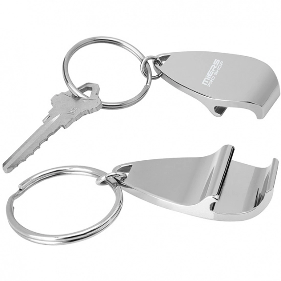 Silver Engraved Custom Bottle Opener Keychain