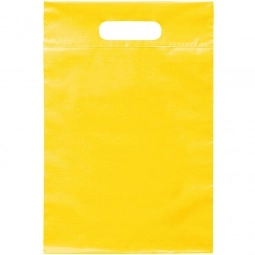 Yellow Die Cut Handle Promotional Plastic Bag - 9.5 x 14