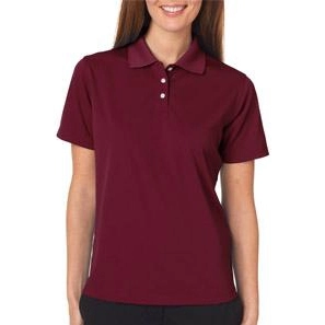 Maroon UltraClub Cool & Dry Stain-Release Performance Custom Polo Shirt - W