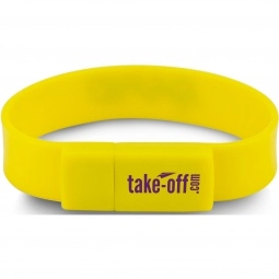Yellow Wristband Promotional USB Drive - 1GB