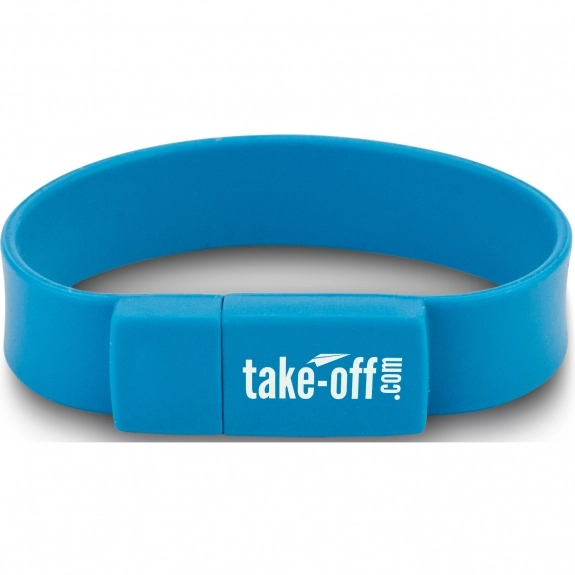 Blue Wristband Promotional USB Drive - 1GB