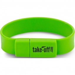 Lime Green Wristband Promotional USB Drive - 1GB