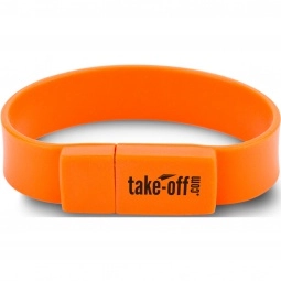 Orange Wristband Promotional USB Drive - 1GB