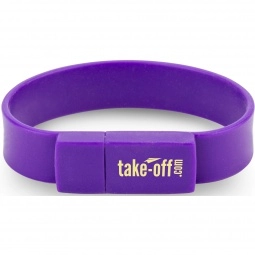 Purple Wristband Promotional USB Drive - 1GB