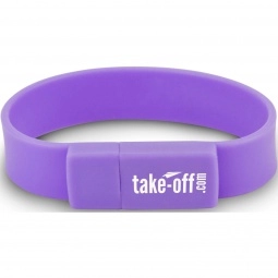 Violet Wristband Promotional USB Drive - 1GB