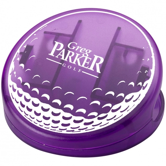 Translucent Purple Golf Ball Shaped Keep-It Custom Bag Clip