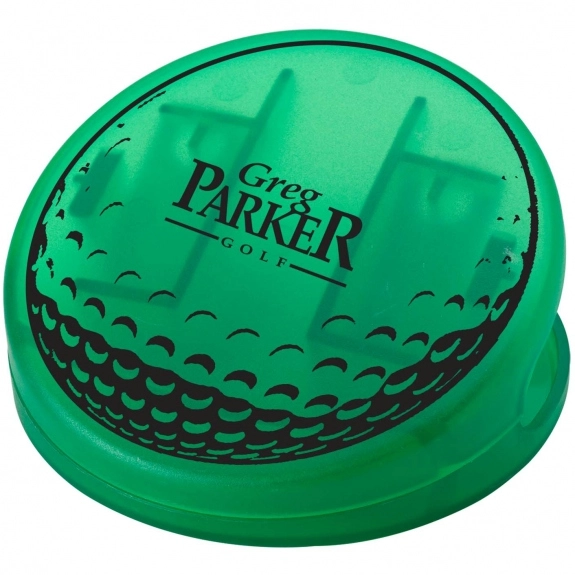 Translucent Green Golf Ball Shaped Keep-It Custom Bag Clip