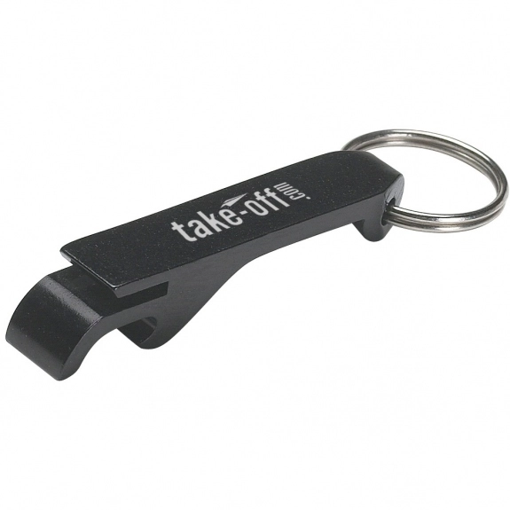 Black Aluminum Bottle Opener Custom Keychains