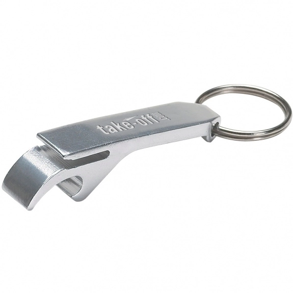 Silver Aluminum Bottle Opener Custom Keychains