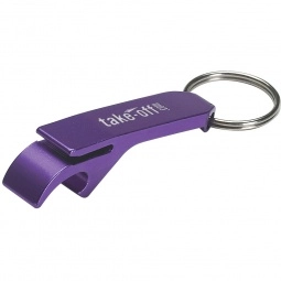 Purple Aluminum Bottle Opener Custom Keychains