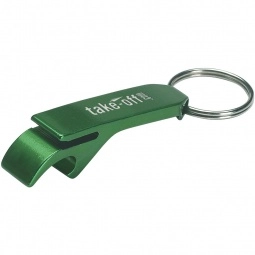 Green Aluminum Bottle Opener Custom Keychains