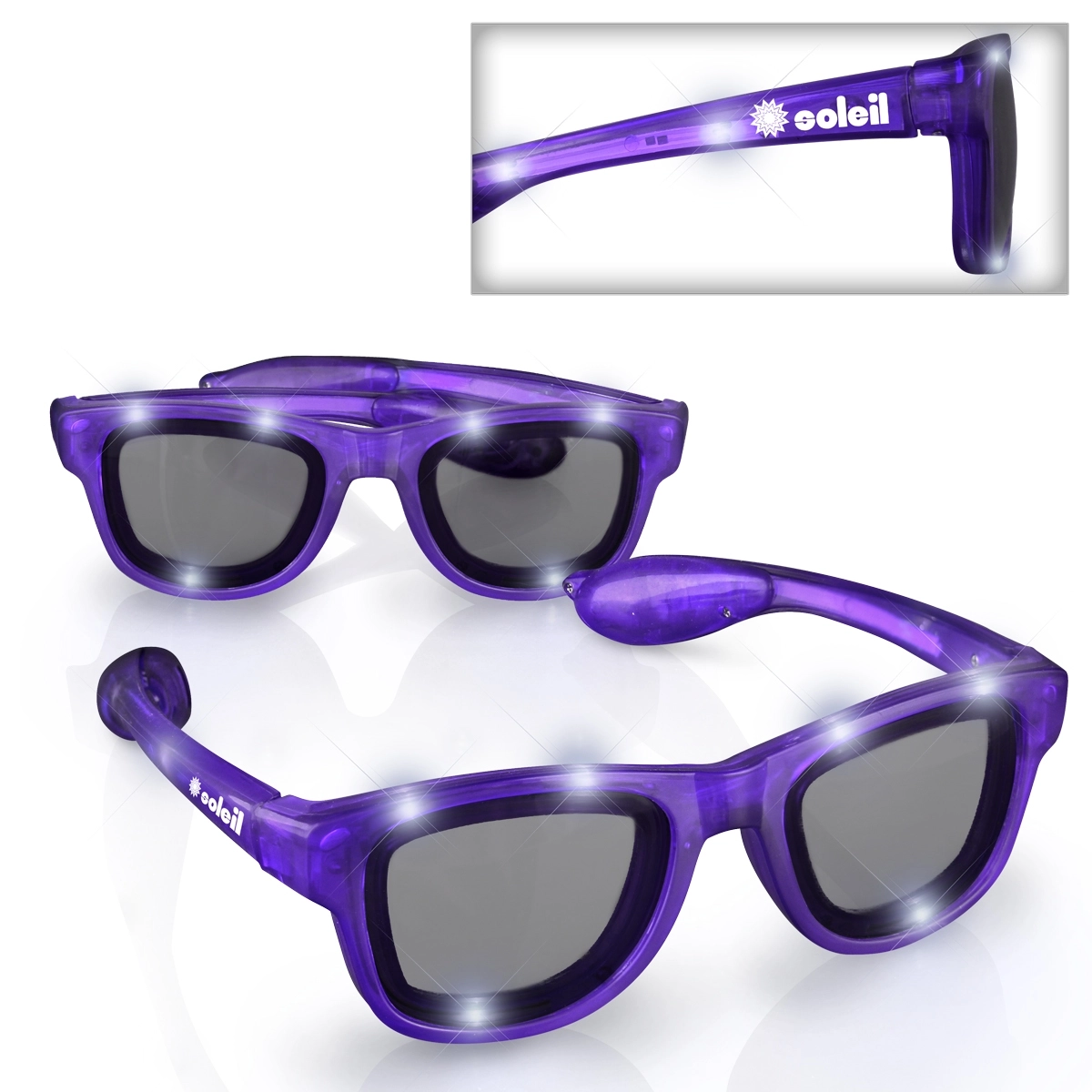 Flashing LED Custom Sunglasses Custom Sunglasses ePromos