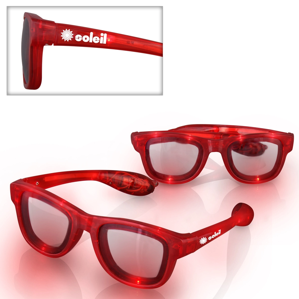 Flashing LED Custom Sunglasses Custom Sunglasses ePromos