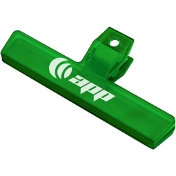 Translucent Green Plastic Custom Bag Clip - 6"