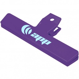 Violet Plastic Custom Bag Clip - 6"
