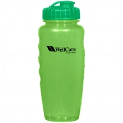 Translucent Lime - Poly-Clear Gripper Custom Water Bottle - 30 oz.