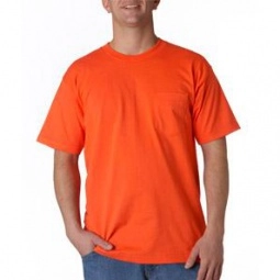 Bright Orange Bayside Union Made Pocket Custom T-Shirt - Colors