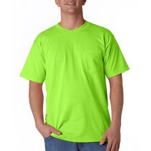 Lime Green Bayside Union Made Pocket Custom T-Shirt - Colors
