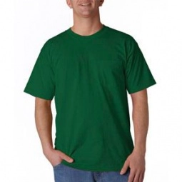 Forest Green Bayside Union Made Pocket Custom T-Shirt - Colors