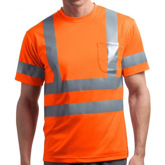 Safety Orange CornerStone ANSI Class 3 Short-Sleeve Reflective Custom T-Shi