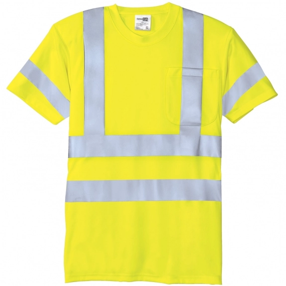 Safety Yellow CornerStone ANSI Class 3 Short-Sleeve Reflective Custom T-Shi