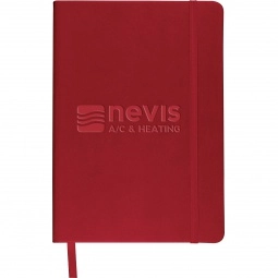 Red Soft Faux Leather Debossed Custom Journal