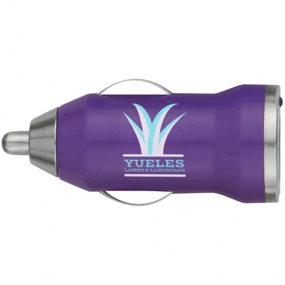 Purple USB Car Adapter Custom Cell Phone Charger