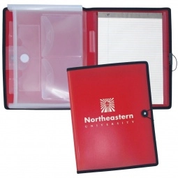 Red Polka Letter-size Pad Custom Portfolio