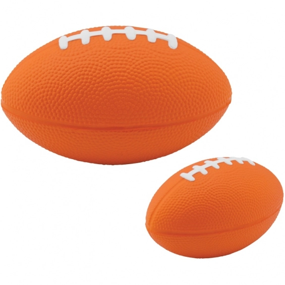 Orange Football Logo Stress Ball - 5"