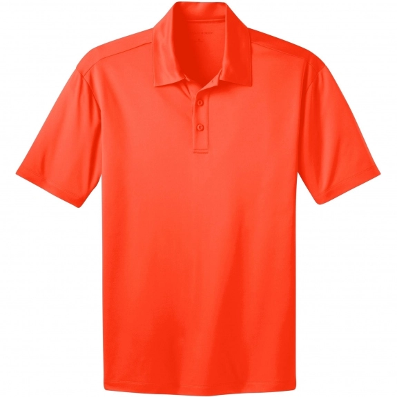 Neon Orange Port Authority Silk Touch Performance Custom Polo Shirt