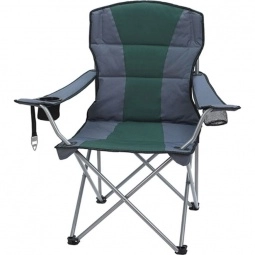Green Premium Stripe Custom Chair w/ Arms & Carrying Case