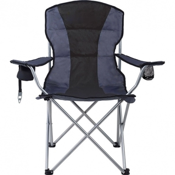 Black Premium Stripe Custom Chair w/ Arms & Carrying Case