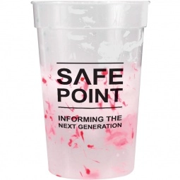Red Confetti Color Changing Custom Stadium Cup