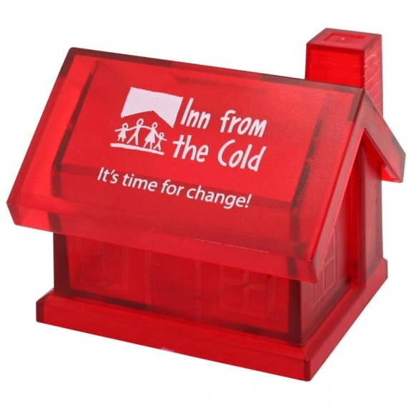 Red House Shaped Custom Piggy Bank