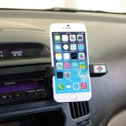 Vertical Use - Full Color Auto Vent Clip Promotional Cell Phone Holder