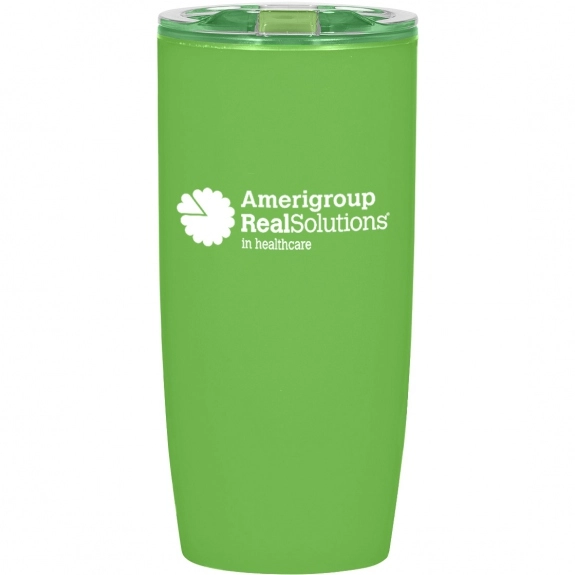 Lime Green - Double Wall Custom Tumbler w/ Spill-Resistant Lid - 19 oz.
