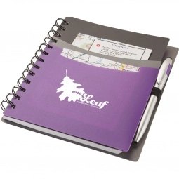 Tri-Color Pocket Custom Notebook w/ Pen - 6"w x 7.13"h
