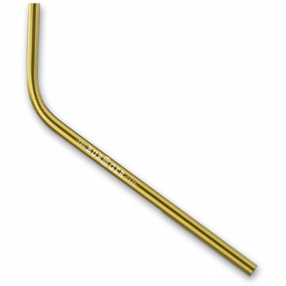 Stainless Steel Bent Custom Straw - Gold