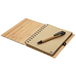 Open - Albany Custom Bamboo Notebook w/ Pen