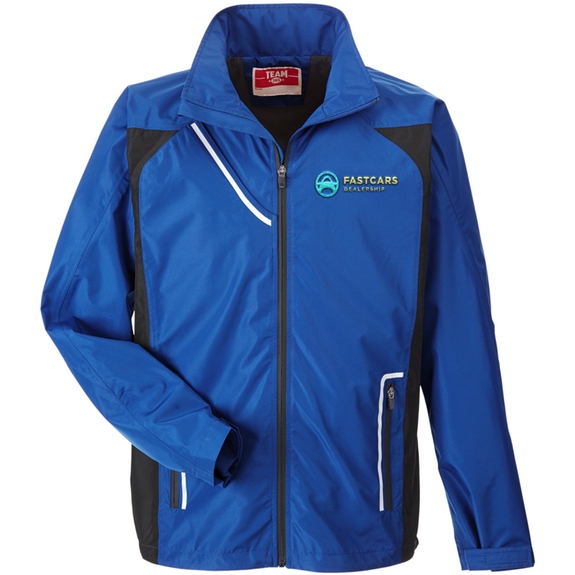 Sport Royal Blue Team 365 Dominator Waterproof Logo Jacket - Men's