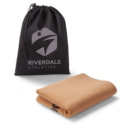 Black econscious Packable Cork Custom Yoga Mat w/ rPET Bag